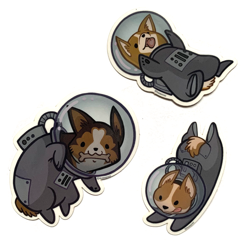 Corgis in SPACE Stickers